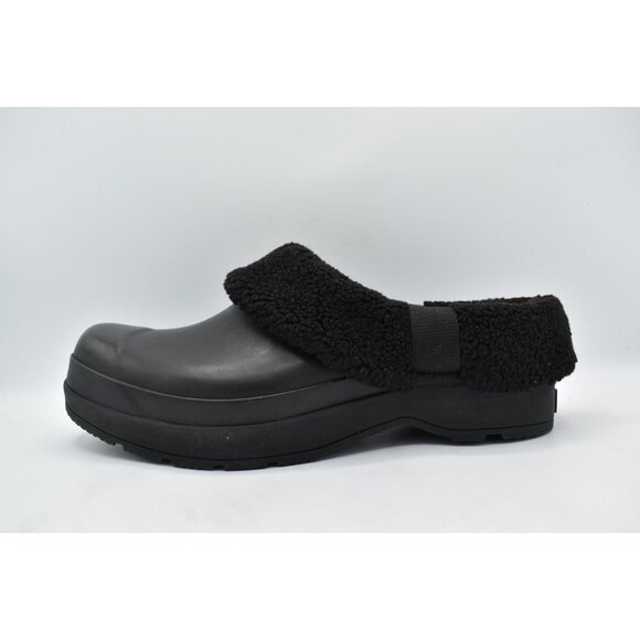 Hunter Original Mens Size 10 Play Sherpa Insulated‎ Black Slip On Clogs Shoes